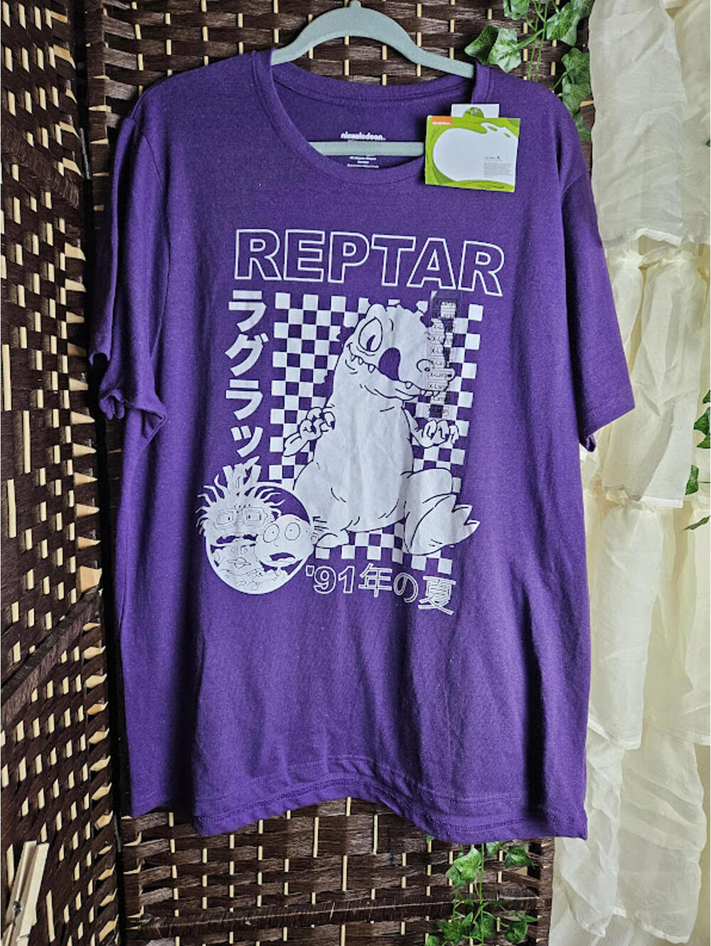 Nickelodeon Reptar Graphic T-Shirt XL Purple